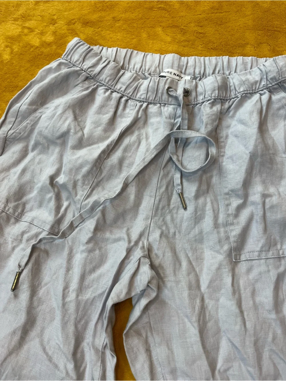Relaxed Light Gray Drawstring Joggers for Men